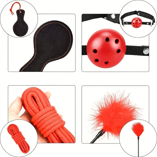 SM Bondage Set, Sex Toys, Extreme Sex, BDSM Bondage Sex Set, Couples Erotic Toys, SM Sex Toys with Handcuffs, Ankle Mask