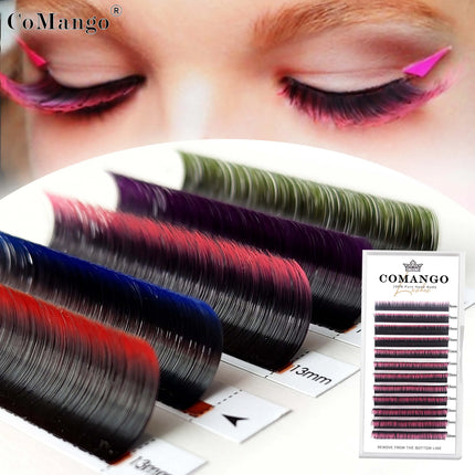 0.07mm Ombre Easy Fan Lashes Extension C/D Curl Wispy Natural Soft Gradient Pink/Blue/Green/Purple Volume Fans Silk Mink Lashes
