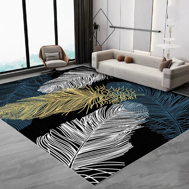 VIKAMA Nordic Minimalist Living Room Carpet, Easy-To-Clean Sofa and Coffee Table Pad, Bedroom Full Carpeting, Home Decoration