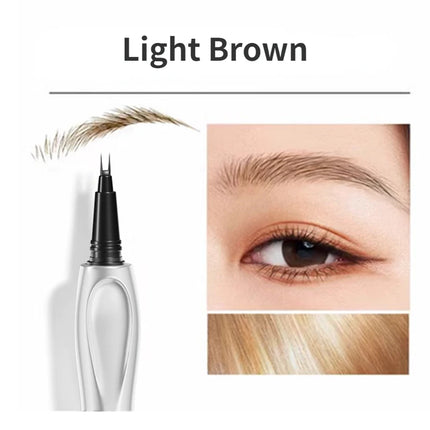 Two Fork Eyebrow Pencil Waterproof Non-smudging Extremely Liquid Eyeliner Non-fading Three-dimensional Eyebrow Pencil makeup