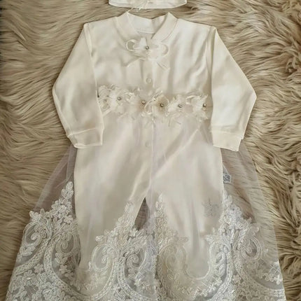 Original UK Prince Take Me Home Outfit Baby Crown Jewels set Baptism Bling Outfit Rubybelleb Light Blue 3pcs Layette Swaddle Set