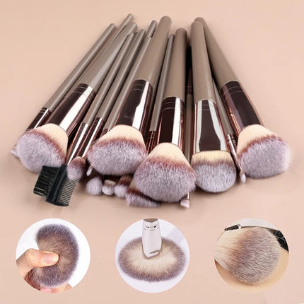 3-20PCS Makeup Brushes  Soft Fluffy Makeup Brush Set  Cosmetic Tools for Foundation Powder Eyeshadow Kabuki Blending Beauty Tool