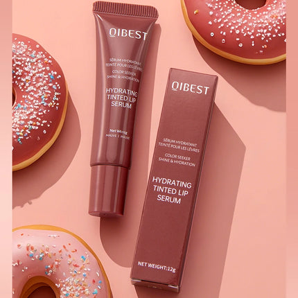 Nude Brown Plumping Lip Gloss Moisturising Colored Lip Oil Transparent Fullness Lips Tint Soft Tube Make Up Beauty Lips Care 12g