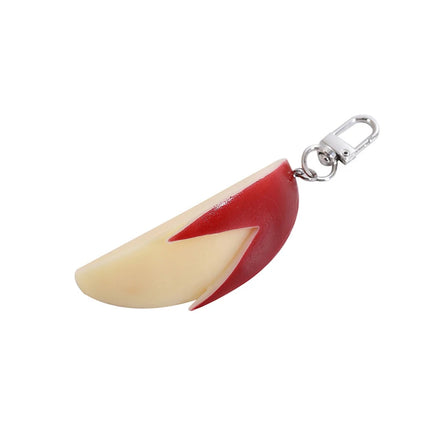 Artistic Rabbit Apple Segment Keychain; Interesting Bag Pendant Gift Item
