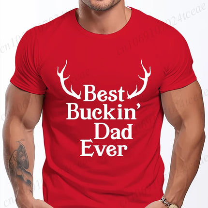 Mens Street T Shirt Best Dad Ever for Amazing Dad Funny Fathers Day Tees Summer Classic Men's T-shirt Street Oversized Clothing