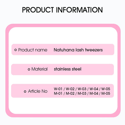 Natuhana Rose red Tweezers Stainless Steel  Tweezers High Precision Anti-static Tweezers for Eyelash Extensions Makeup