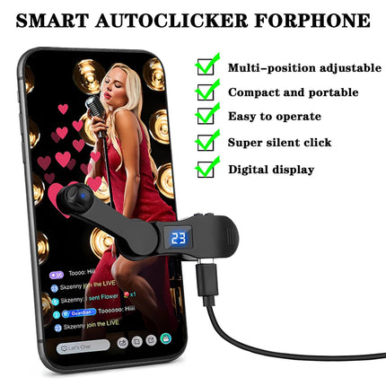 Auto Screen Clicker for Phone with Display Automatic Phone Screen Tapper Simulated Finger Clicking for Youtube Tiktok Video Live