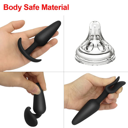 Anal Plug Dildo for Women Bullet Vibrator Sex toys for Men Prostate Massager Safe Silicone 3 Sizes Butt Plugs Adult Supplies