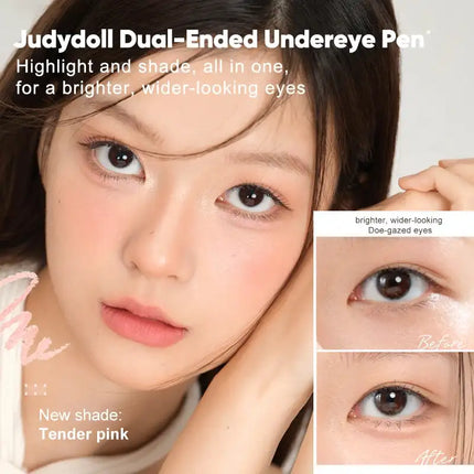 Judydoll Dual-Ended Contour Under Eye Pen Matte Shimmer Soft Nude Fine Flash  Smudge-Proof Lasting Natural Brightening
