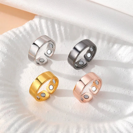New Fashionable Dual Magnetic Therapy Adjustable Ring, Men's and Women's Health Daily Accessories Jewelry