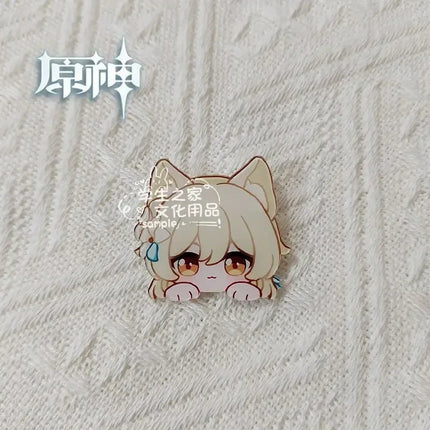 Game Impact Fontaine Neuvillette Wriothesley Rabbit Ears Small Hands Acrylic Badge Backpack Button Brooch Accessories Gifts