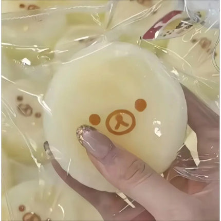 2Pc handmade Squishy with BUTTER texture - Banana Carrot bear shaped to relieve stress - Food grade silicone S