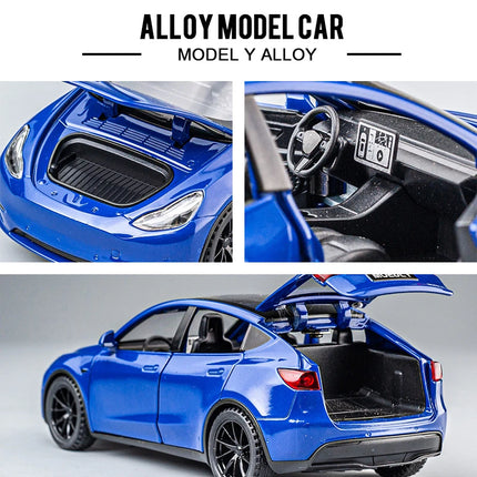 1:32 Model Y Alloy Car Model Diecast Metal Car Model Simulation Sound and Light Collection Childrens Toys Gift A963