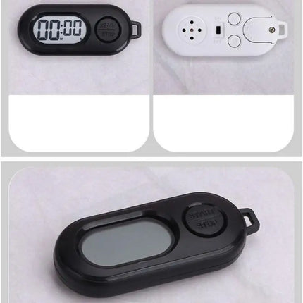 Electronic Clock Keychain stop watch ports Small Stop Timer Keychain LCD Screen Digital Clock Lightweight Countdown Accessories