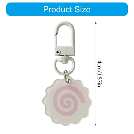 Handmade Acrylic Pink Squid Roll Charm Keychains Lovely Ornament Keyring Backpack Handbag Charm Pendant Keys Holder