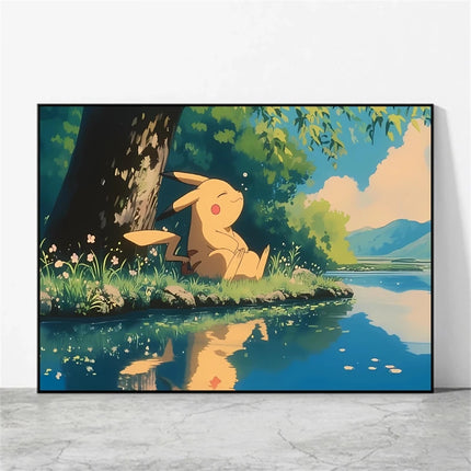 Anime Pokemon Pikachu Mewtwo Poster Canvas Painting Home Modern Living Room Painting Wall Art Decoration Painting Children Gifts