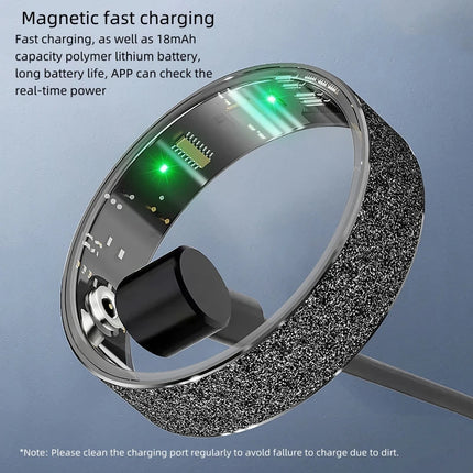 Simple Smart Ring Heart Rate Blood Oxygen Sleep Health Monitor Sport Ring IP68 Waterproof Pedometer Remote Gesture Control Photo