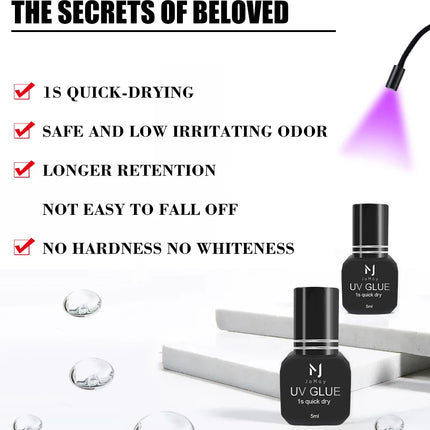 JOMAY UV GLUE Adhesive For Eyelash Extensions 0.1S Fast Drying Strong False Eye Lash Extension Glue Long Lasting UV Eyelash Glue