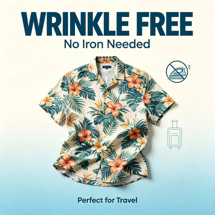 Plus Size Men's Summer Anime Crocodile and Gorilla Print Casual Fashion Short-Sleeved 2024 New Hawaiian Shirt