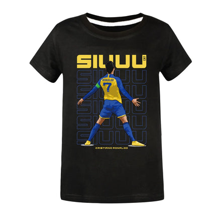 Summer Kid boy clothes Set Children Girls Football CR7 Star Printed T-shirts Topm Bottom Tracksuits