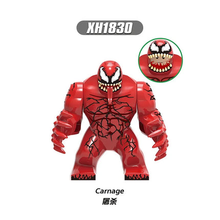 Building blocks, Marvel superheroes, assembled dolls, Spider Man, Iron Man, Venom, Shark, Deadpool, DIY gifts, children's toys