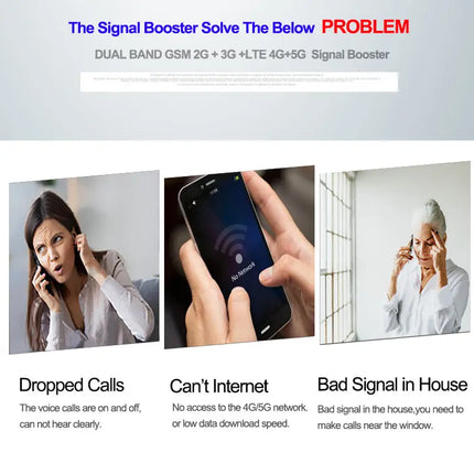 EasyBoost 4G 5G Signal Booster Repeater 2G 3G 4G GSM Celullar Amplifier LTE700,LTE800,EGSM900,DCS/LTE1800 Tuya  App Monitoring