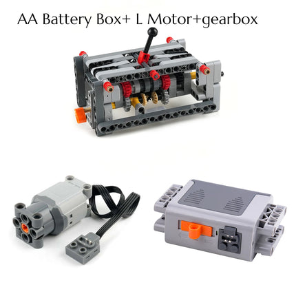MOC 5 Speed with Reverse Gearbox Technology Modified Parts Building Blocks Transmission Model Kids Education Toy Creative Gift