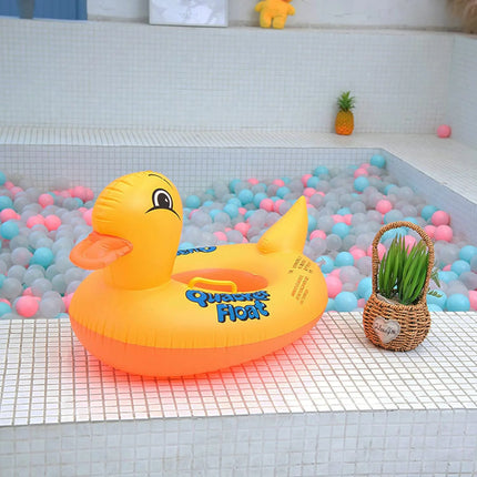 Duck Inflatable Toys for Baby Summer Water Toys Swimming Float Seat with Handle Outdoor PVC Inflatable Ring for Pool Beach