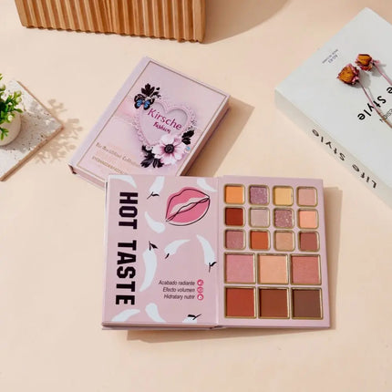 5-Layer Folding Eyeshadow Palette Portable Book Shaped Beauty Book Makeup Kit Long-Lasting Shimmer Matte Glitter