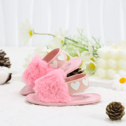 Baby girl winter breathable front shoes cute plush toddler shoes baby shoes