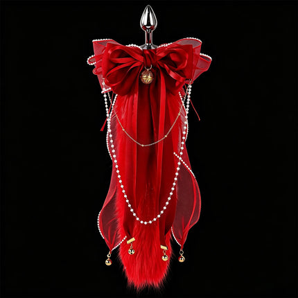 7 Colors Sexy Fox Tail Anal Plug With Lace For Women Men Butt Dilator Couples Tools Sex Toys Adult Game Erotic Bondage Product ﻿