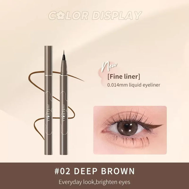 Judydoll Liquid Eyeliner, Ultra Fine Liquid Eyeliner Waterproof with Smooth Strong Fibers, Smudge-proof, Long-wearing, Smooth