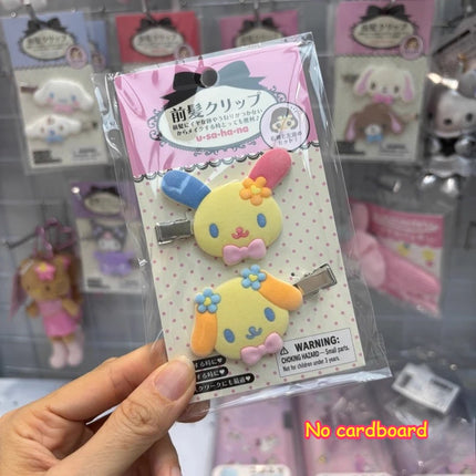 Kawaii Sugarbunnies Hairpin Cartoon Kuromi My Melody Sweet Girl Bangs Side Clip Creative Cinnamoroll Hair Clips Christmas Gifts