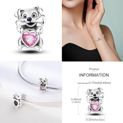 Charms 925 Sterling Silver Cute Cat Collection Charms Beads Paw Print Pendant Beads Fit Original DIY Bracelet Gift Women Jewelry