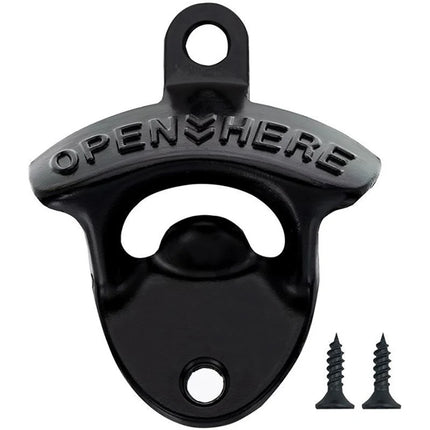 1Set Vintage Wall Mounted Wine Beer Bottle Opener Tool Keyring Bar Drinking Kitchen.