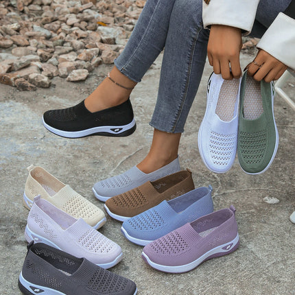 Fashionable casual single shoes, breathable and comfortable women's shoes, sports vulcanized shoes, anti-slip flat shoes