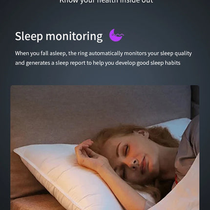 For SmartRing 2025 Women Men Waterproof Health Ring 7-13 size Sport Couple Smart Ring Tiktok Slide Control Sleep Monitor