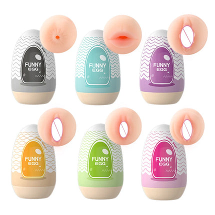 Cups Masturbator Egg Portable Stimulator Penis Massager Soft Rubber Adult Sex Toys for Men Realistic Vagina Pocket Pussy