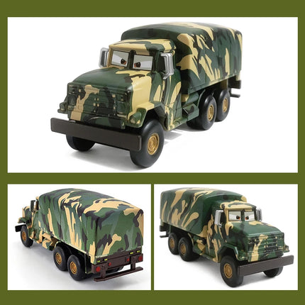 Disney Pixar Cars Characters Private Andy Gilsdale Snow Desert Oasis Version Army Truck Alloy Diecast Model Truck Toy Kids Gifts