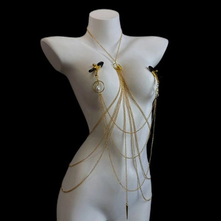 Pearl Bell Tassel Nipple Clamps Nipple Stimulation Couples' Teasing and Flirting Sexy Accessories for Woman Fetish Adult Sex Toy