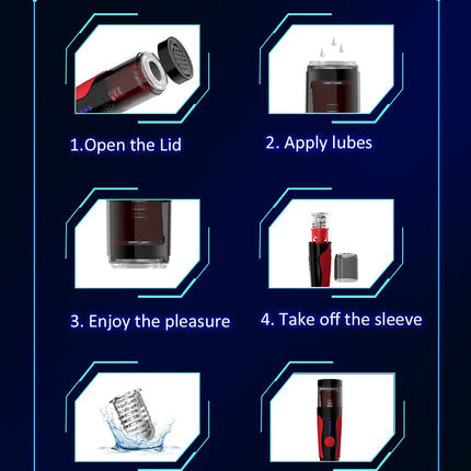 Thrusting Rotating Mastubator Automatic Male Masturbator Cup Pocket Pussy Blowjob Electric Male Piston for Penis Men Sex Toys