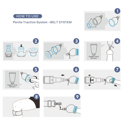 Penis Pump Enlarger Stretcher Tension Traction Hanger Vacuum Cup Physical Exerciser Male Dick Extender Enhancer Sex Toy Men 18+