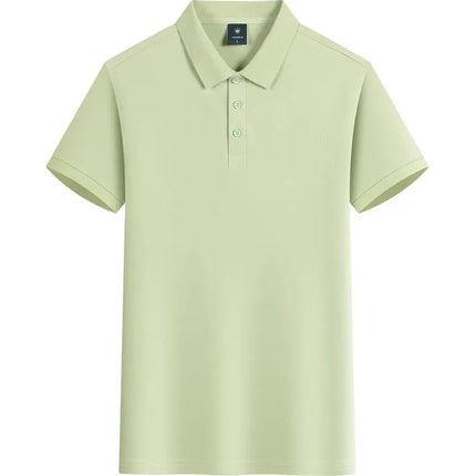 Summer 100% cotton overalls polo shirt custom company logo embroidered lapel short-sleeve T-shirt printing