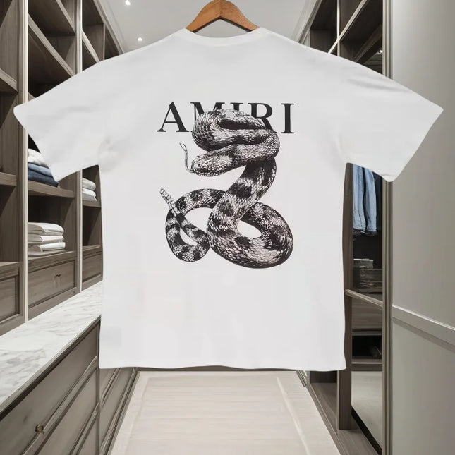 Snake Graphic Loose T - Shirt Light Luxury Trendy Short - Sleeve Unisex Versatile Casual Wear graphic t shirts pro choice