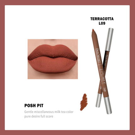 12 Color Waterproof Lip Liner Pencil , Long-Lasting,Velvet Weightless Precise Liner with Super Soft Blendable Texture Matte Soft