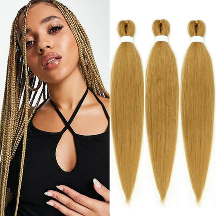 Pre Stretched Braiding hair Soft Yaki Synthetic Crochet Hair Jumbo Easy Braids Extension EZ  Hair Bundle