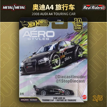 Pre Sale Hot Wheels Premium Car Culture FPY86 Aero Styles Diecast Toys Cars Nissan Skyline Audi A4 Collectible Set Festvial Cars