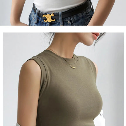 Women's Cotton Round Neck Colorful Basic Sleeveless Undershirt Tops Tees with Coverage for Side Cleavage