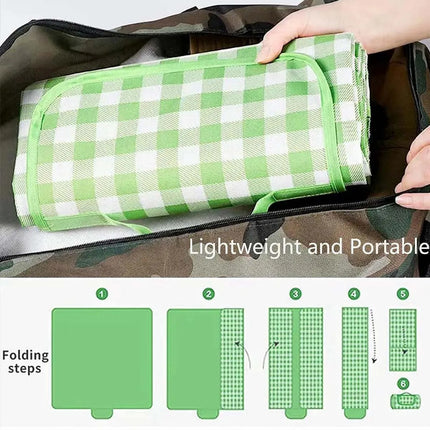 Foldable & Portable Picnic Blanket Thickened Waterproof Beach Blanket Lightweight Camping Tent Grassland Mat For Parties Travels