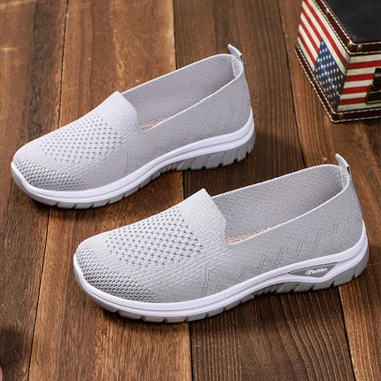 Women Walking Shoes High Quality Women Tennis Sneakers Fashion Lady Breathable Shoe Slip On Knit Upper Non Slip Workout 2025